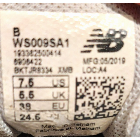New Balance Women's 009 Running Shoes Size 7.5B Gray Pink White Low Top WS009SA1 - Picture 10 of 10